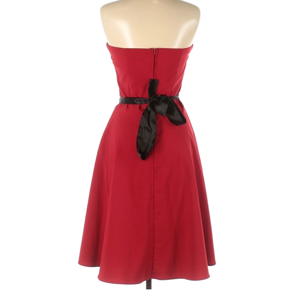 Ruby Rox Red Pinup Style Strapless Dress - Picture 5 of 5